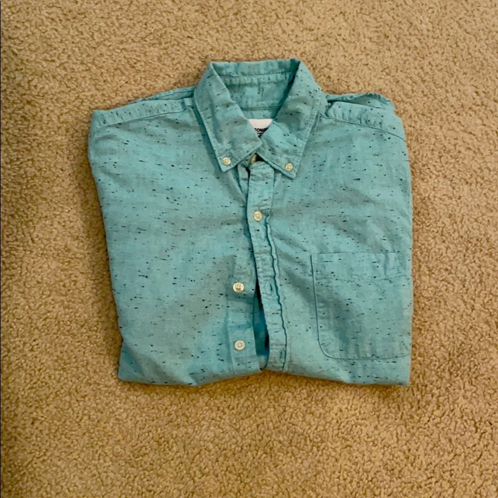Men’s Cyan Collared T-Shirt S
